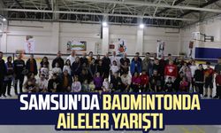 Samsun'da badmintonda aileler yarıştı