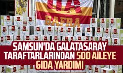 Samsun'da Galatasaray taraftarlarından 500 aileye gıda yardımı