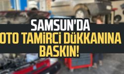 Samsun'da oto tamirci dükkanına baskın! 2 gözaltı