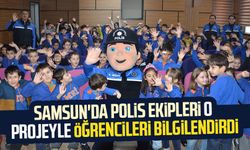Samsun'da polis ekipleri o projeyle öğrencileri bilgilendirdi