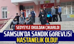 Samsun’da sandık görevlisi hastanelik oldu! Sedyeyle okuldan çıkarıldı