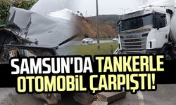 Samsun'da tankerle otomobil çarpıştı!