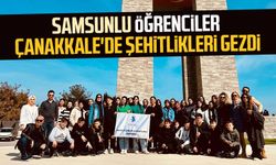Samsun'lu öğrenciler Çanakkale'de şehitlikleri gezdi