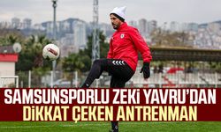 Samsunsporlu Zeki Yavru'dan dikkat çeken antrenman