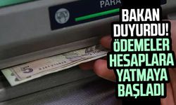 Bakan duyurdu! Ödemeler hesaplara yatmaya başladı