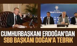 Cumhurbaşkanı Erdoğan'dan SBB Başkanı Halit Doğan'a tebrik