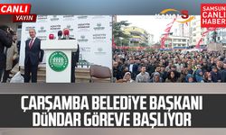 Çarşamba Belediye Başkanı Hüseyin Dündar'ın devir teslim töreni