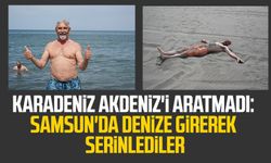 Karadeniz Akdeniz'i aratmadı: Samsun'da denize girerek serinlediler