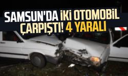 Samsun'da iki otomobil çarpıştı! 4 yaralı