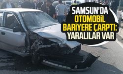 Samsun'da otomobil bariyere çarptı: Yaralılar var