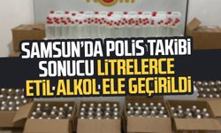 Samsun İlkadım'da polis takibi sonucu litrelerce etil alkol ele geçirildi