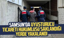 Samsun'da uyuşturucu ticareti hükümlüsü saklandığı yerde yakalandı