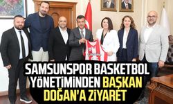 Samsunspor Basketbol yönetiminden Başkan Halit Doğan'a ziyaret