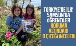 Türkiye'de ilk! Samsun'da öğrenciler koruma altındaki o çiçeği inceledi