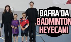 Bafra'da badminton heyecanı
