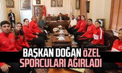 Samsun Büyükşehir Belediye Başkanı Halit Doğan özel sporcuları ağırladı