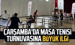 Çarşamba'da masa tenisi turnuvasına büyük ilgi