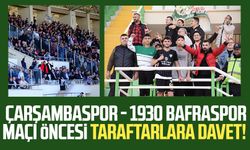 Çarşambaspor - 1930 Bafraspor maçı öncesi taraftarlara davet!