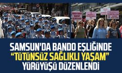 Samsun'da bando eşliğinde "tütünsüz sağlıklı yaşam" yürüyüşü düzenlendi