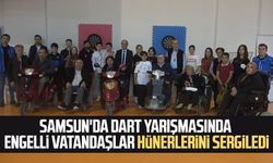 Samsun'da dart yarışmasında engelli vatandaşlar hünerlerini sergiledi