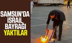 Samsun'da İsrail bayrağı yaktılar