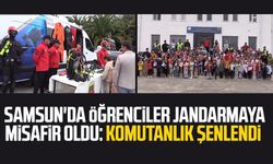 Samsun'da öğrenciler jandarmaya misafir oldu: Komutanlık şenlendi