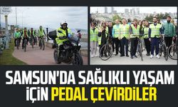 Samsun'da sağlıklı yaşam için pedal çevirdiler