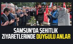 Samsun'da şehitlik ziyaretlerinde duygulu anlar