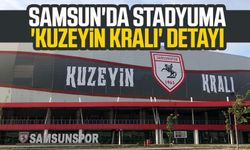 Samsun'da stadyumda 'Kuzeyin Kralı' detayı