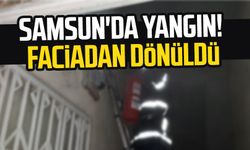 Samsun'da apartmanda yangın! Elektrik kabloları alev aldı