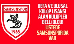 UEFA ve Ulusal Kulüp Lisansı alan kulüpler belli oldu! Listede Samsunspor da var