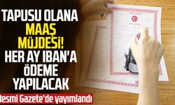 Tapusu olana maaş müjdesi! Her ay IBAN'a ödeme yapılacak