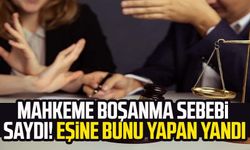 Mahkeme boşanma sebebi saydı! Eşine bunu yapan yandı