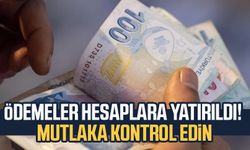 Ödemeler hesaplara yatırıldı! Mutlaka kontrol edin