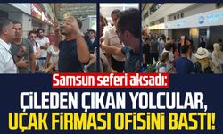 Samsun seferi aksadı: Çileden çıkan yolcular, uçak firması ofisini bastı!