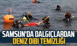 Samsun'da dalgıçlardan deniz dibi temizliği