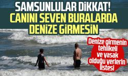 Samsun'da denize girmenin tehlikeli ve yasak olduğu yerler listesi