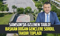 Samsun'da özlenen tablo! Başkan Halit Doğan gençlere sordu, takdir topladı