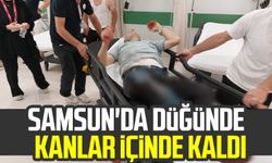 Samsun'da düğünde kazara kendini vurdu