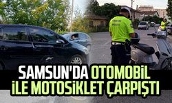 Samsun'da otomobil ile motosiklet çarpıştı