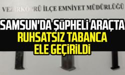 Samsun'da şüpheli araçta ruhsatsız tabanca ele geçirildi