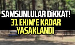 Samsunlular dikkat! 31 Ekim'e kadar yasaklandı