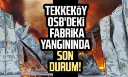 Samsun Tekkeköy OSB'deki fabrika yangınında son durum!