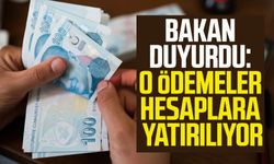 Bakan duyurdu: O ödemeler hesaplara yatırılıyor