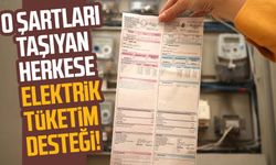 O şartları taşıyan herkese elektrik tüketim desteği!