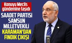 Saadet Partisi Samsun Milletvekili Mehmet Karaman'dan fındık çıkışı