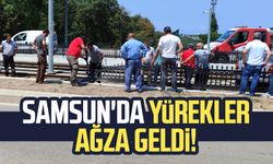 Samsun Atakum'da raylı sistem hattında yürekler ağza geldi!