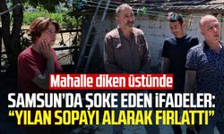 Samsun Şeyhulaş Mahallesi'nde şoke eden ifadeler: Yılan sopayı alarak fırlattı