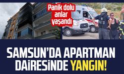 Samsun Balaç Mahallesi'nde apartman dairesinde yangın!