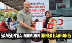 Samsun'da imam Hüseyin Yılmaz, 13. kez kan bağışı yaptı